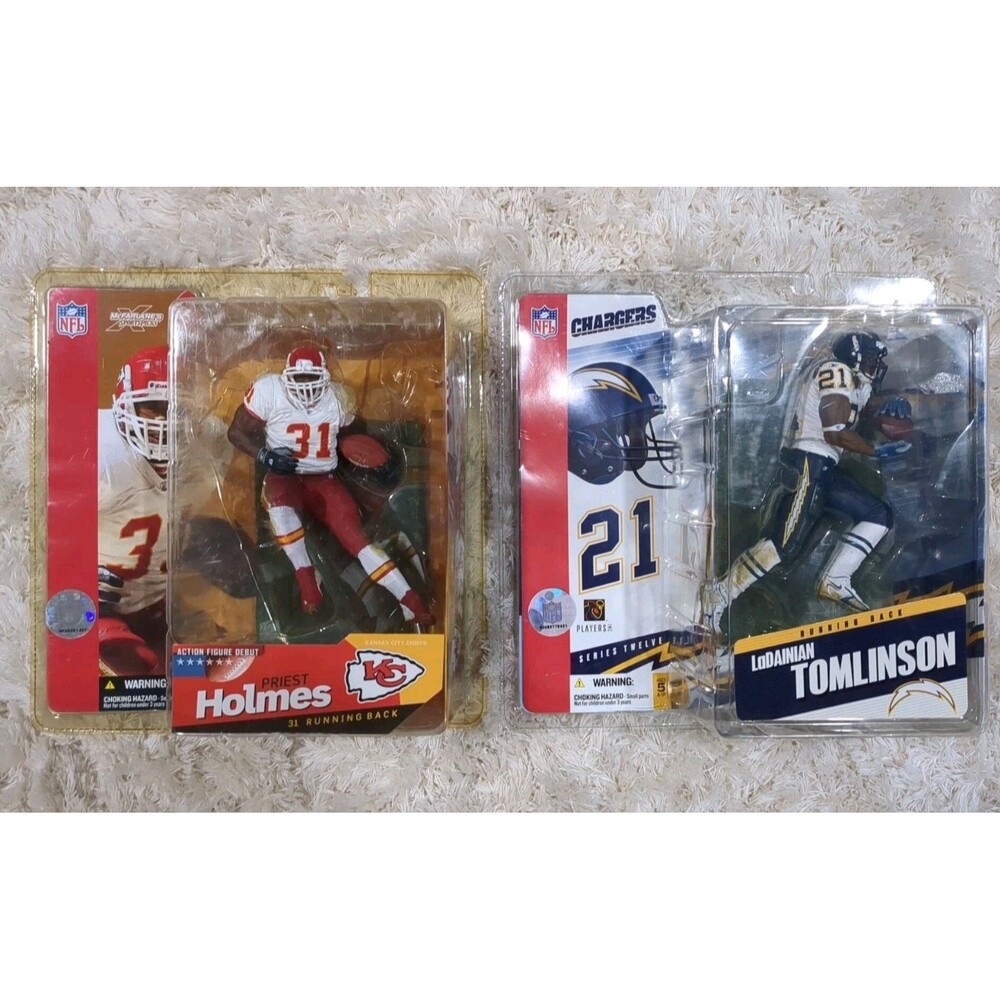 Mcfarlane NFL Priest Holmes Kansas Chiefs & LaDainian Tomlinson Chargers Figures